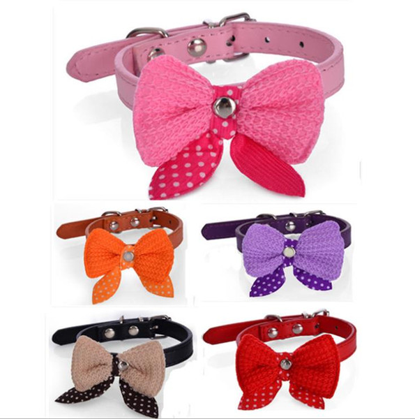 Pet Dog Neck Tie Cat Dogs Bow Ties Bells Headdress Adjustable Collars Leashes Apparel Christmas Decorations Ornaments Dog J14