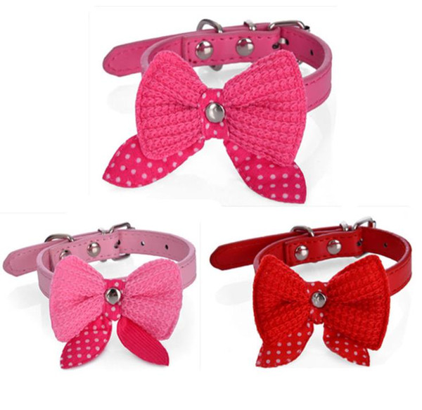 hot sale Pet Dog Neck Tie Cat Dogs Bow Ties Bells Headdress Adjustable Collars Leashes Apparel Christmas Decorations Ornaments Dog J14
