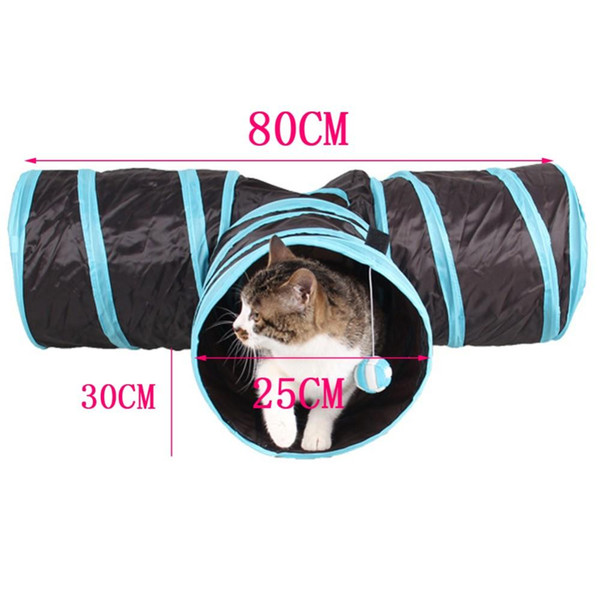 Foldable 3 Holes Pet Cat Tunnel Toys Indoor Outdoor Pet Cats Training Toy Kitten Rabbit Funny Cat Tunnel House Toys