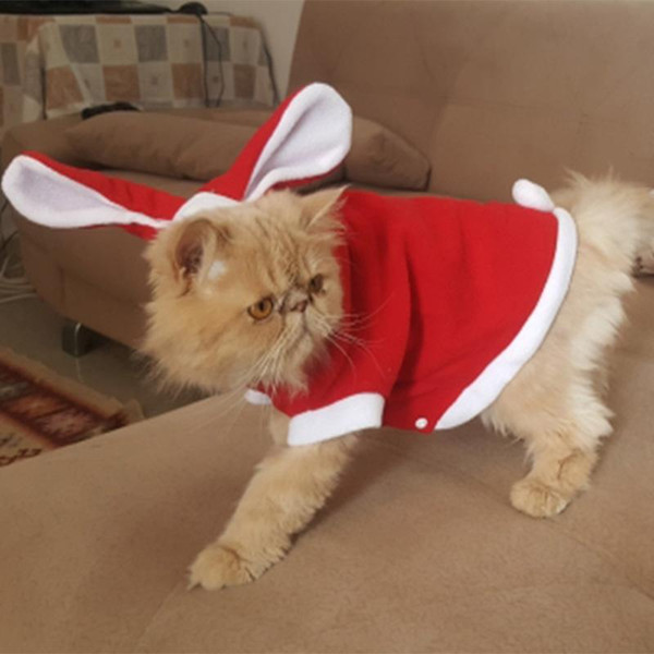 Cute Cat Clothes Easter Rabbit Animals Suit Clothing For Cats Costume Fleece Warm Pet Cat Clothes Coat Suit 29S2