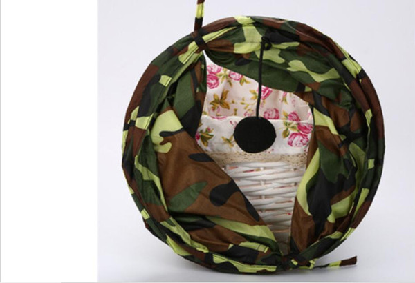 New hotsale Creative Funny Pet Tunnel cat little dog love Foldable 1 Hole Cat Toy Bulk Toys Pet Play Tunnel Pet Supplies