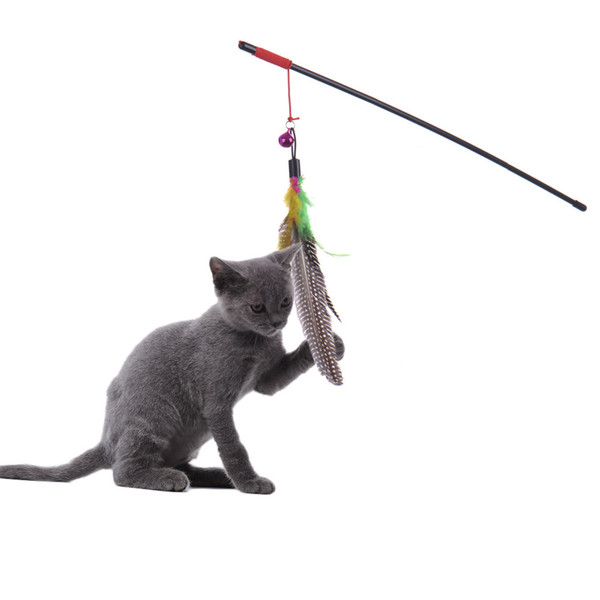 High Quality Pet Cat Toy Newly Design Bird Feather Plush Plastic Toy for Cats Cat Catcher Teaser Toy Free Shipping