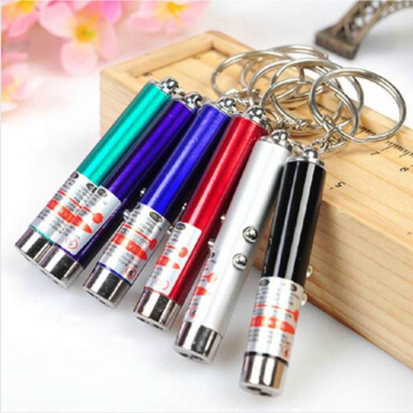 Laser funny cat stick New Cool 2 In1 Red Laser Pointer Pen With White LED Light Childrens Play Cat Toy