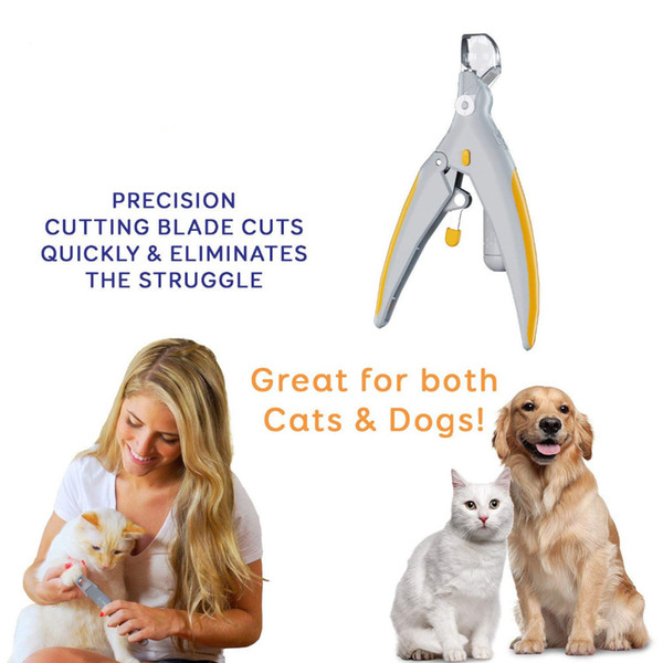 Professional Clipper for dogs Dog Nail Trimmer Pet Cat Claw Grinder With LED Light & 5X Magnifier Safety Pet Nail Clippers Cat Grooming