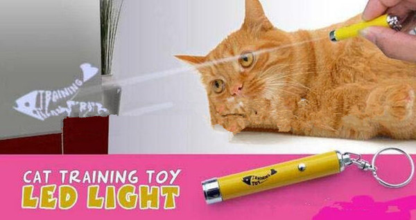 Creative and Funny Pet Cat Toys LED Laser Pointer light Pen With Bright Animation Mouse