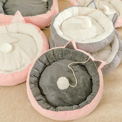 M-XL Fashion Soft Shape Lovely Dog Bed Warm Suede House Plush ball toy Cute Cat Mat Pet Bed For kitten And Puppy