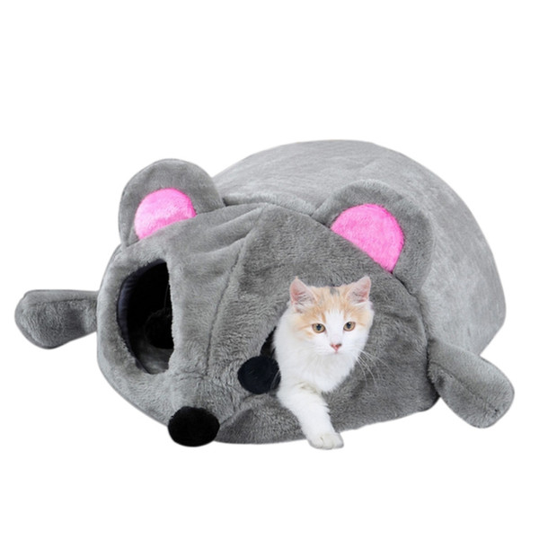 Mouse modeling pet cat nest Bed For Small Cats Dogs Cave Bed Removable Cushion Waterproof Bottom Cat House Mouse For Cats