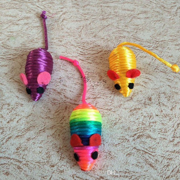 Funny False Mouse Rat Cat Toys Mini Rope Playing Mouse Toys Cat Chew Toys Gift For Cats Dogs Kitten Line