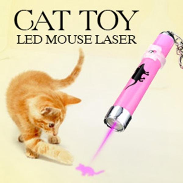 Pets Laser Toys Portable Creative and Funny Pet Cat Toys LED Laser Pointer light Pen With Bright Animation Mouse Shadow Random