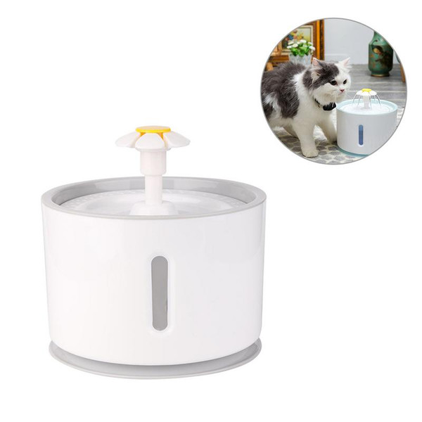 2.4L Automatic Feeders Pet Water Dispenser With Smart LED Light Cat Dog Water Fountain For Small Medium Dogs All Cat
