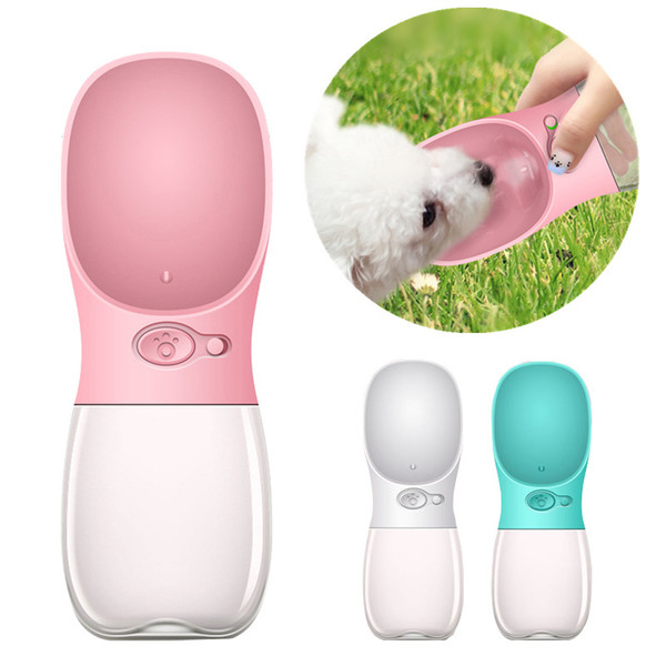350ML Plastic Portable Pet Dog Water Bottle Travel Dog Bowl for Puppy Cat Drinking Outdoor Water Dispenser Feeder