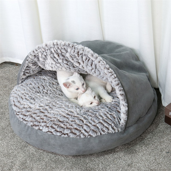 Pet Warm Soft Bag Warm Cat Bed House Slipper Design Bed Pet Dog Sofas For Cats Dogs Pets Basket Kennel Tent House Free Shipping