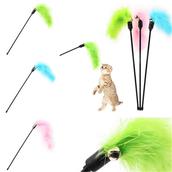 Random mixing Cat supplies interesting Pure color short bar Artificial wool Funny cat bar Funny cat toys IA604