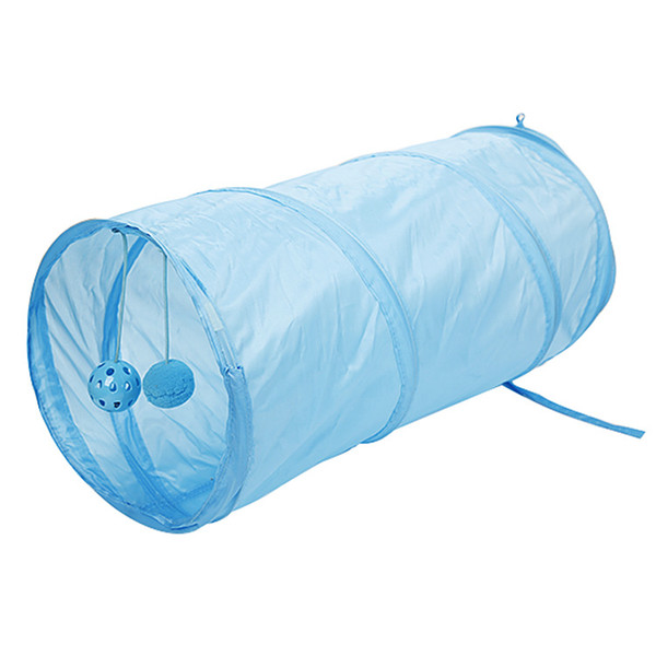 Funny Pet Cat Tunnel 2 Holes Cat Play Tubes Balls Collapsible Crinkle Kitten Dog Toys Puppy Ferrets Rabbit Play Tunnel Tubes