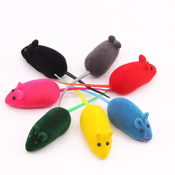 Colorful Mouse Cat Toy Realistic Fur Mice Mouse Cat Toys Animal Squeak Squeaker Rubber Toys Pet Supplies