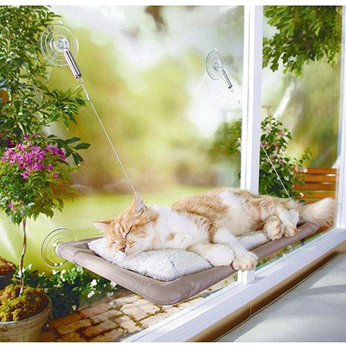 Hot selling New Window Mount Cat Bed Pet Hammock Sunny Seat Pet Beds With Color Box Package 24set/lot free shipping