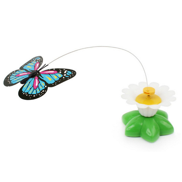 Cat Toys Electric Rotating Colorful Butterfly Funny Pet Seat ScratchToy For Cats Kitten 8 x 5.5cm