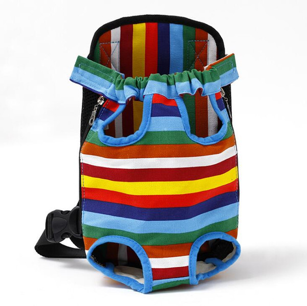 Pet Supplies Dog Carrier 12 Colors Front Chest Backpack Five Holes Canvas Cat Outdoor travel Bag Tote Bag For Cat Puppy