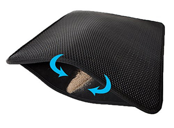 Waterproof Pet Cat Litter Mat EVA Foam Rubber Double Layer Cat Litter Trapping Pets Mat Pad Bottom Non-slip Pet Litter Cat Mat Floor