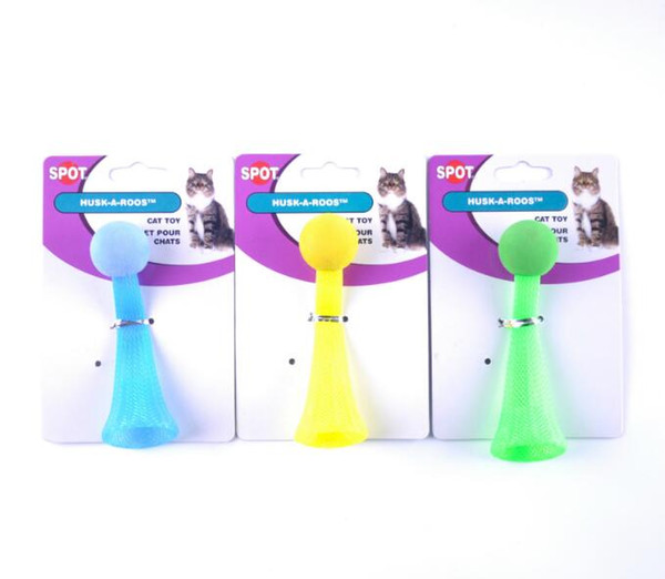 Free Shipping Cat Favor Toy Scratch Board Scratching Pet Supplies Cat Toys Green Yellow and Blue Flash Jump Ball Toy