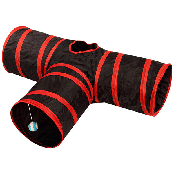 3/4 Holes Foldabe Pet Cat Tunnel Indoor Outdoor Pet Cats Training Toys Play Tunnel Tubes ENHUI04