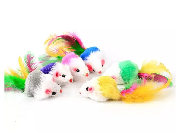 Fat cat toys Lovely Mouse for Cat Dogs Funny Fun playing contain catnip toys Pet supplies Mixed color