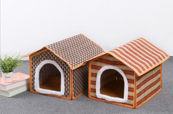 Mat kennel pet products Spring and summer pet house Solid bamboo comfortable nest free shipping HK80
