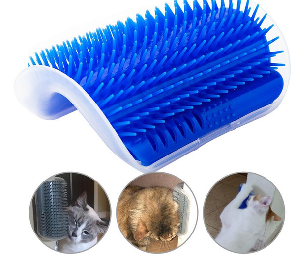 Pet cat Self Groomer Grooming Tool Hair Removal Brush Comb for Dogs Cats Hair Shedding Trimming Cat Massage Device with catnip