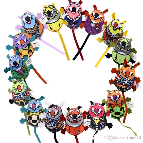 New sale high quality plush Cat toys Colorful Mouse shape Funny Toy Sounding Pet toys Supplies T3I0068
