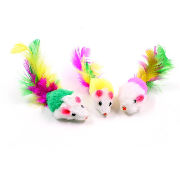 funny fat cat toys Lovely colorful Mouse for Cat Dogs playing plush toys Pet supplies mice animal toy