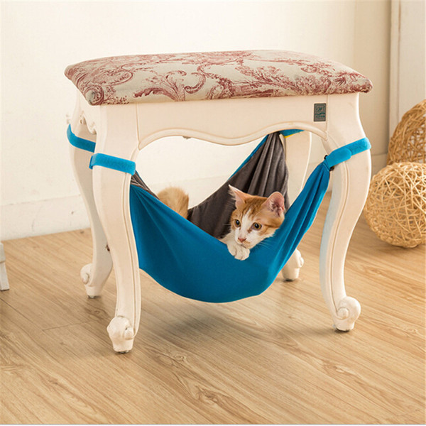 Detachable Pet Hammock Kitten Sleep Bed Cat Ferret Cage with Soft Polar Fleece Material Double sided