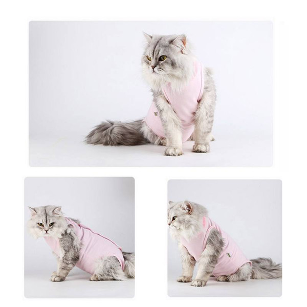 Pet Cat Dog Medical Vest Anti Licking Wounds Cloth for Recovery Puppy Kitten Breathable Wear Hoodies Washable Medical Vest