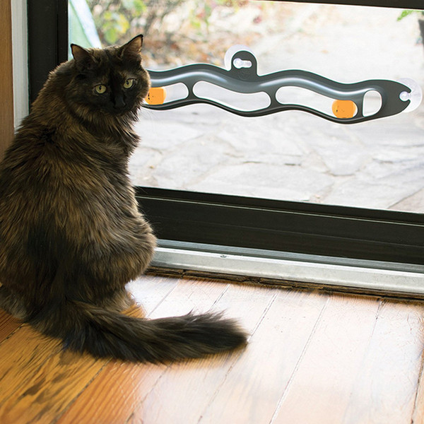 Pet Cat Toys Window Sucker Track Ball Toy, Kitten Table Tennis Games toys