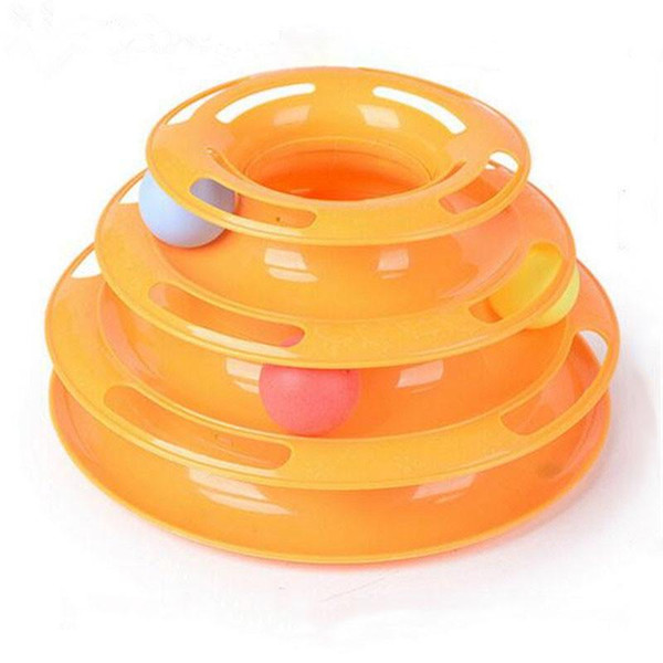 Creative Pet Cat Toy Luxury Cat Interactive Pet Toy Training Amusement Plate Trilaminar Crazy Ball Disk Play Activity Game