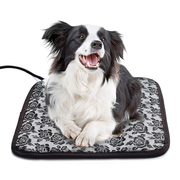 Heated cat bed Small Dog Heating Pad Cat Heating Mats Waterproof Adjustable Dog Heated Bed Warmer safety waterproof 17.7*17.7 IN