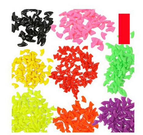 100pcs/lot 7 colors Pet cat finger dog finger grooming Pet Dog & Cat Nail Caps Claw Control Pet Cat Soft Paw S ,M,L,XL