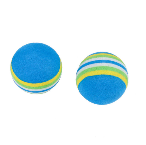 2019 Colorful Pet Cat Kitten Soft Foam Rainbow Play Balls 3.5cm Activity Toys Funny EVA Balls Training Pet Supplies