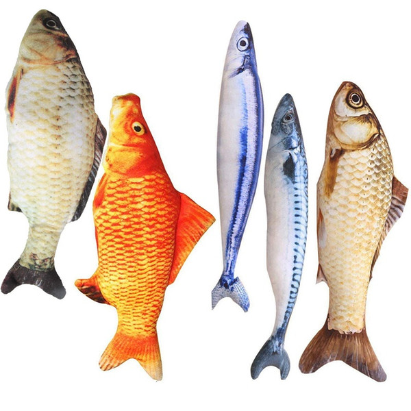 simulation fish cat toy Fish Toys Pets Pillow Chew Fluffy Interactive chewing Pet Supplies for Pet Toys Games Playing Pet Gift 20cm
