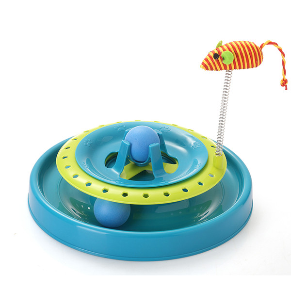 New Style Cheap Mouse Toy Cat Tower Double Layers of Tracks Crazy Cat Amusement Toy Cat Suppliers