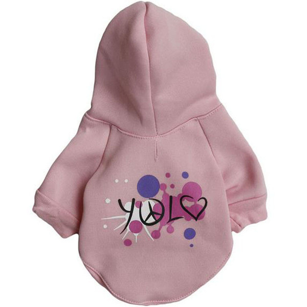 Pink Dog Clothes Cute Cartoon Sweater With Hat Pet Coat Winter Funny Clothing Dogs Cloth Warm Dog Puppy Coats Apparel Supplies #ILOVE17