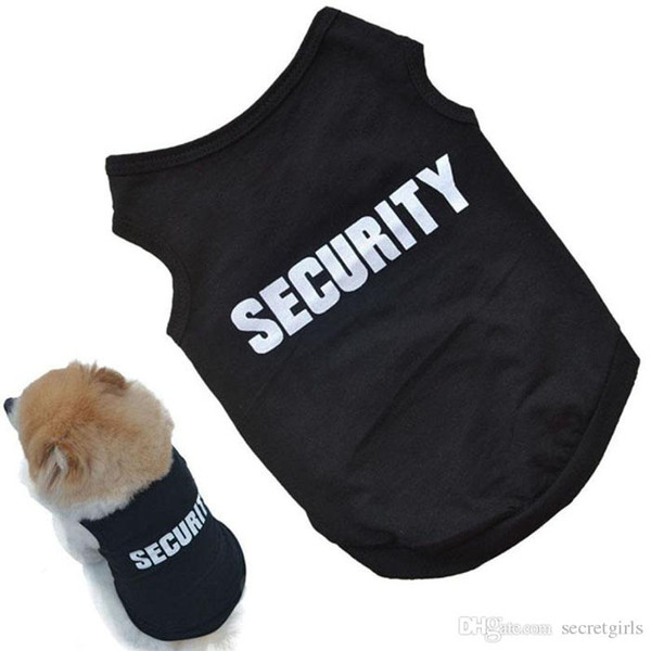 Fashion Dog Clothes Pet Puppy Clothes Quote Security Cotton Costumes Pet Dog Clothing Dogs Funny Shirt T Shirt