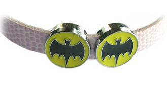 (20 , 50)PCS/lot 8MM Batman Sign Slide Charms DIY Alloy Accessories Fit For 8mm Leather Bracelet Keychains Phone Strips