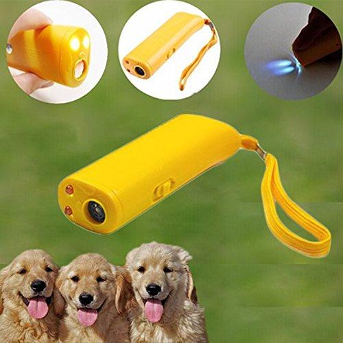 3 in 1 Anti Bark Barking Ultrasonic Pet Dog Repeller Trainer Training Device with LED Light Torch 00925