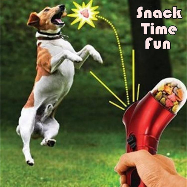 Pet Food Launcher Dog Feeder Training Award Fun Launcher Cat Dog Interact Game Toy Fun Snack Time A244