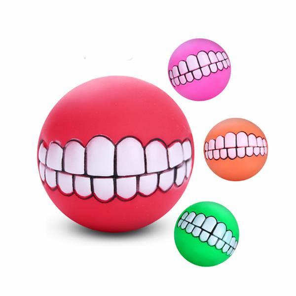 Squeaky Pet Toy Sound Chew Ball Soft Fun Bite Ball Toy Teeth Tranining Dog Toy 6 Color X362