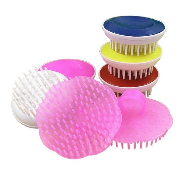 2018 pink new Pet bath massage dog cat grooming cleaning bath supplies with handshake small round comb brush Pet Supplies a825