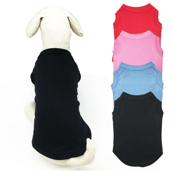 Pet TShirts Summer Solid Dog Clothes Fashion Classic T Shirts Cotton Clothes Dog Puppy Small Dog Clothes Cheap Pet Apparel XS-XL a819