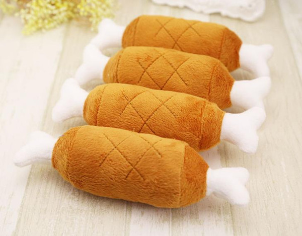 2018 Cute Dog Toys Pet Puppy Chew Squeaker Toys Sound Chicken Legs Fashion Designs Toys Pet Accessories Products For Small Dogs Pets A841