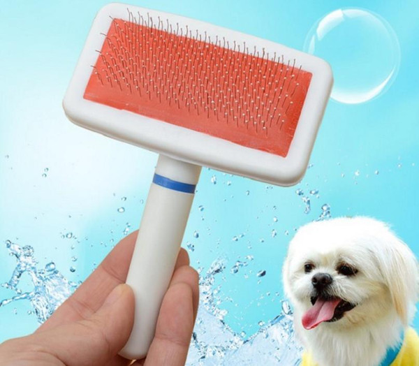 hot sale Red Puppy Hair Brush Cat Dog Grooming Pet Gilling Brush Soft Slicker Comb For Dogs Quick Clean Tool Pet supplies a826