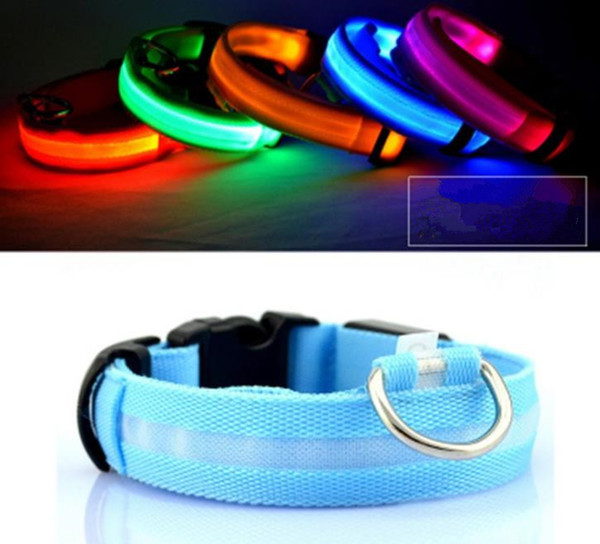 LED Pet Dog Collar Night LED Light Flashing Glow in the Dark Small Dog Pet Leash Dog Collar Flashing Safety Collar J16